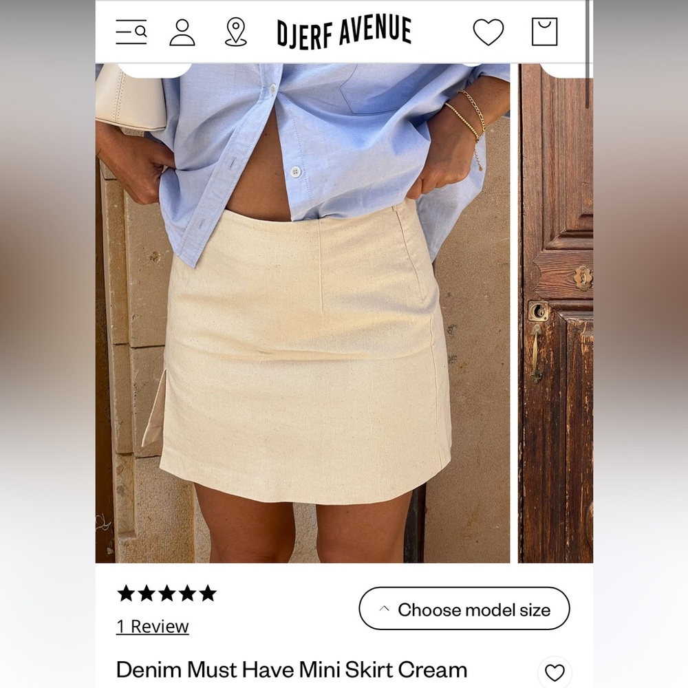 Djerf Avenue Denim Must Have Mini Skirt